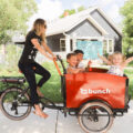 The Bunch Electric Cargo Bike Lets You Haul Up To 4 Children In Front Of The Bicycle