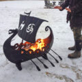This Viking Ship Fire Pit Will Give You The Manliest Backyard Ever