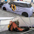 This Car Shaped Tent Is Perfect For Urban Camping and Holding Parking Spaces