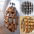 This 3D Sphere Bookshelf Looks Like It's Sinking Into Your Wall