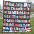 You Can Get a Bookcase Quilt Customized With Your Favorite Books and Hobbies On The Shelves