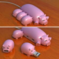 This Mama Pig USB Hub Has Three Feeding Piglets That Work as USB Flash Drives