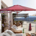 This Wall-Mounted Umbrella Saves Floor Space On Your Patio Or Deck