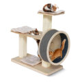 You Can Now Get Your Cat a Play Tower With A Running Wheel