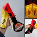 Light-Up Jurassic Park Heels With Giant Mosquito Stuck In Amber
