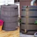 Whiskey Barrel Rain Barrel Connects Right To Your Gutter Downspout
