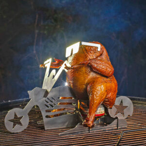 This Chicken On a Motorcycle Griller Is The Only Proper Way To Cook Chicken In America