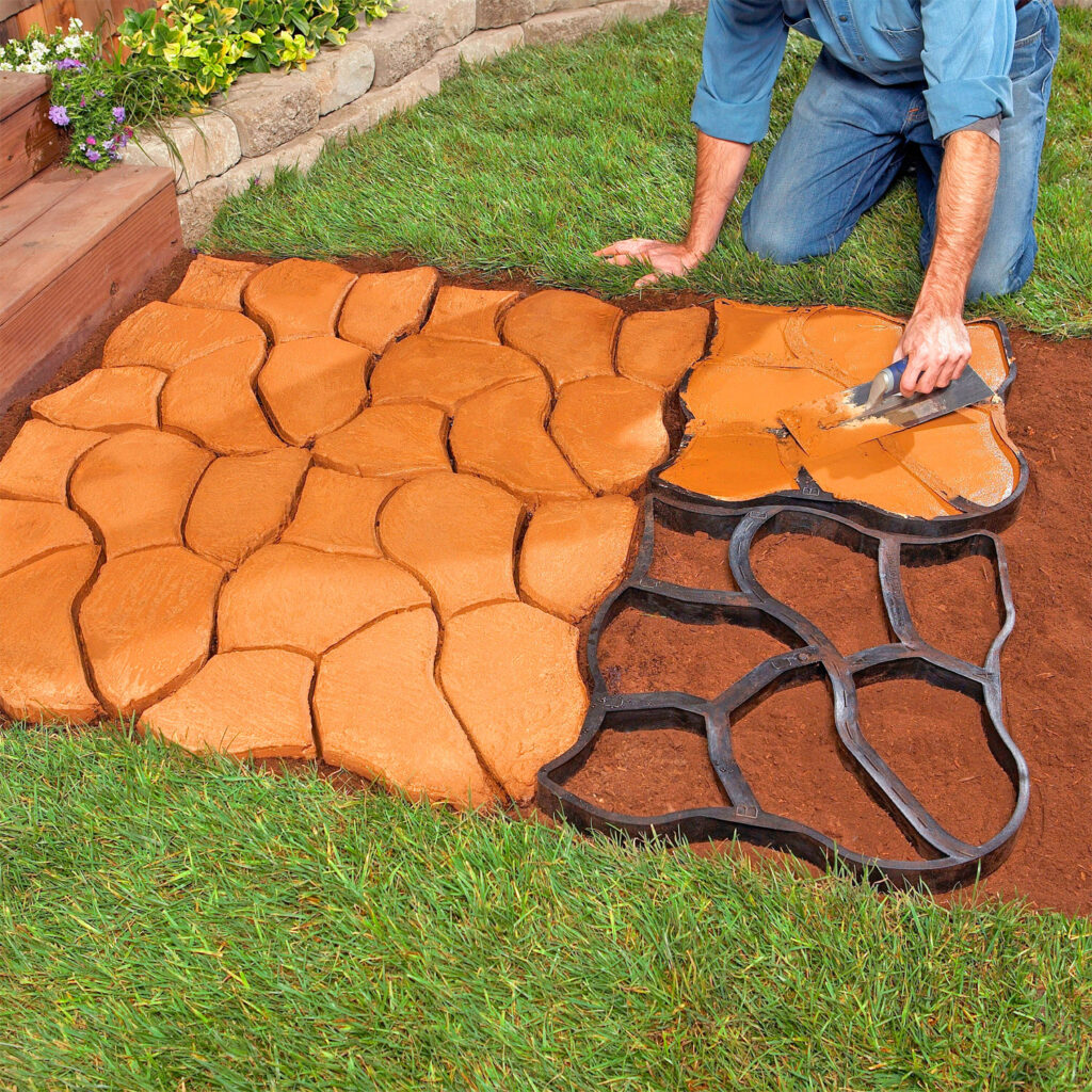 These Concrete Molds Let You Create Incredible Walkways That Look To Be Made From Stones