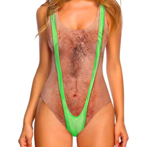 This Borat One Piece Swimsuit With Hairy Chest Is Sure To Turn Heads At The Beach