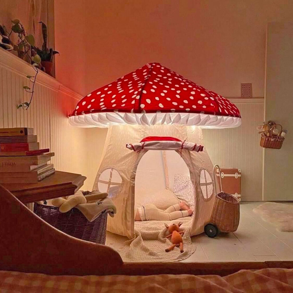 This Giant Mushroom Play Tent Lets Your Kids Play In Their Own Fairy Tale