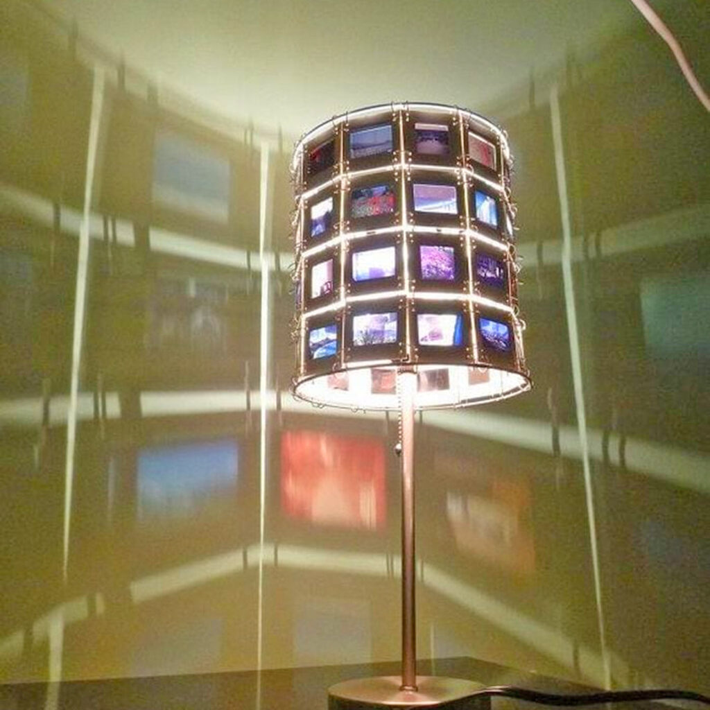 This Photo Slide Lamp Shade Projects Vintage Photos Onto Your Wall