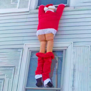Santa With Pants Down Outdoor Christmas Decoration