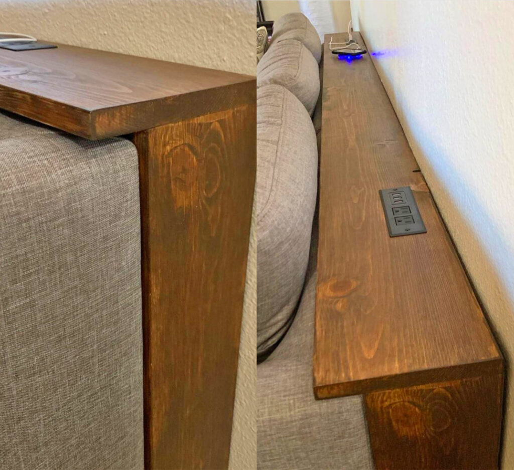 These Behind The Couch Tables With Integrated Outlets Are Becoming A Thing, And We Love It