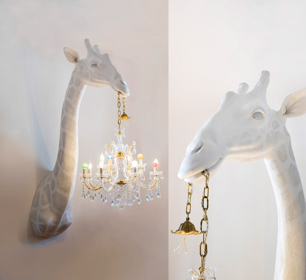 You Can Get a Giant Giraffe Chandelier Lamp That 's The Same Size as a Young Adult Giraffe