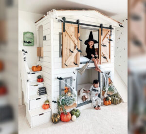 This DIY Farmhouse Bunk Bed Is The Most Adorable Addition To Any Shared Kids Room