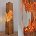 These Beautiful Epoxy Wooden Lamps Are Made From a Broken Piece of Wood