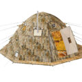 This Ultimate Cold-Weather Camping Tent Has a Built-in Wood Stove