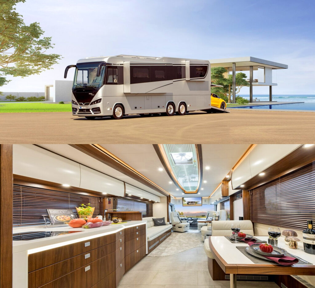 This Amazing $1.8 Million Ultra-Luxury RV Has Its Own Garage In The Back