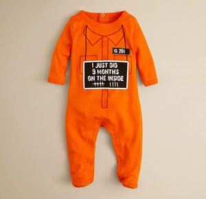 9 Months On The Inside Baby Onesie Costume