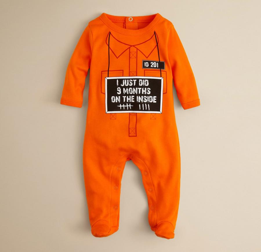 9 Months On The Inside Baby Onesie Costume