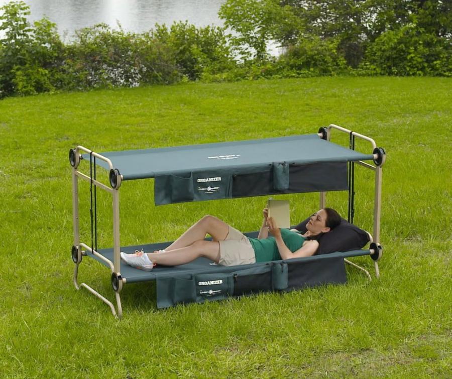 Disc-O-Bed: An Adult Camping Bunk-Bed, Turns Into a Sofa During The Day
