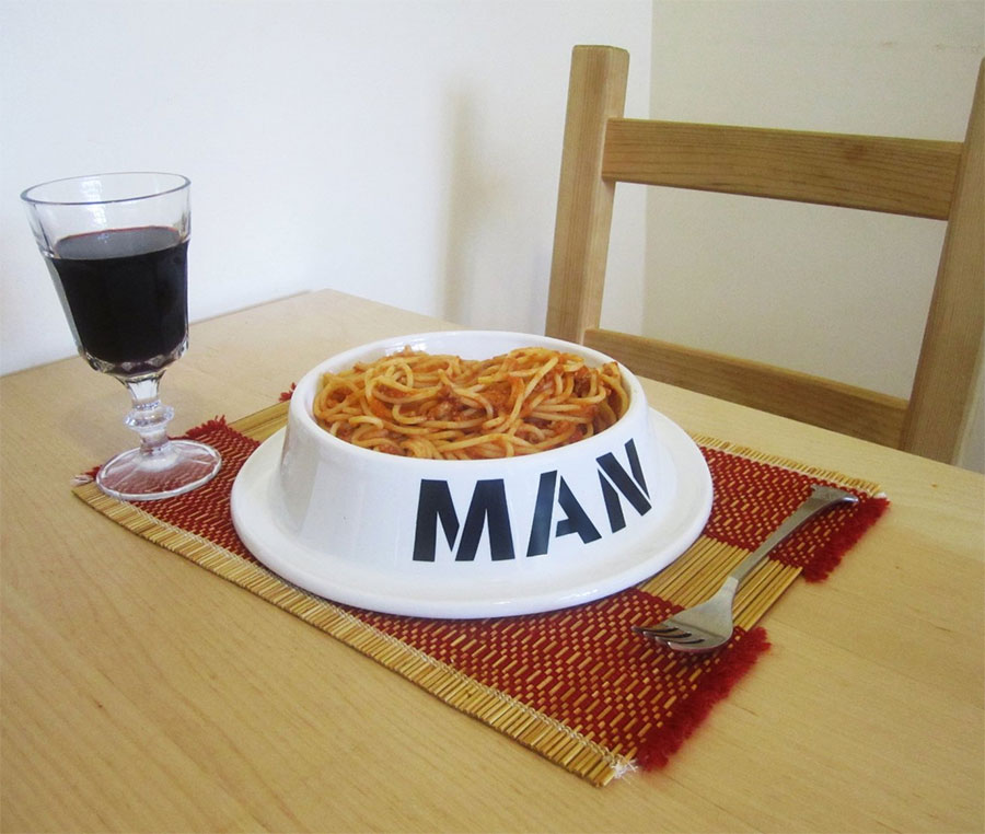 Man Bowl The Human Dog Bowl