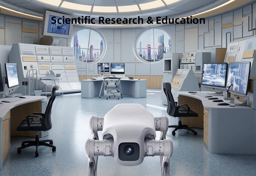 AGIBOT D1 quadruped robot development and payload interface view