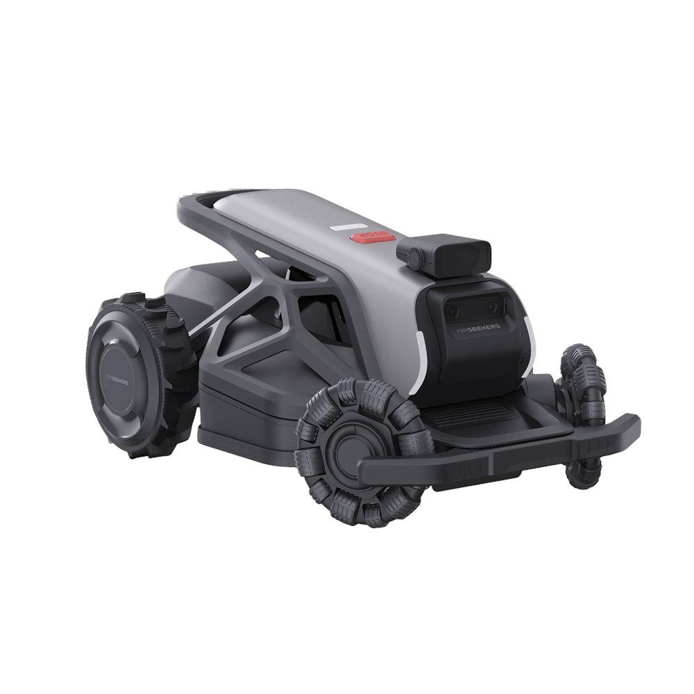 AIRSEEKERS TRON robotic lawn mower on grass