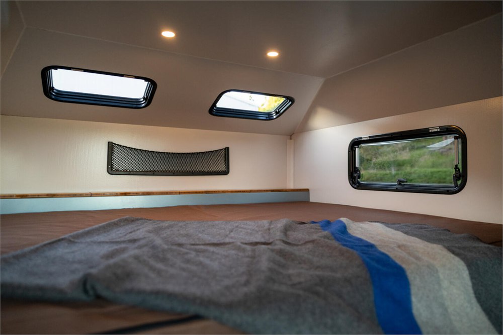 Cabover sleeping area inside the Alaskan HS 640 camper