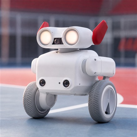 Generated no-text square product image of the Beni all-terrain camera robot