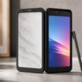 Dual-screen E Ink smartphone with LCD side and stylus
