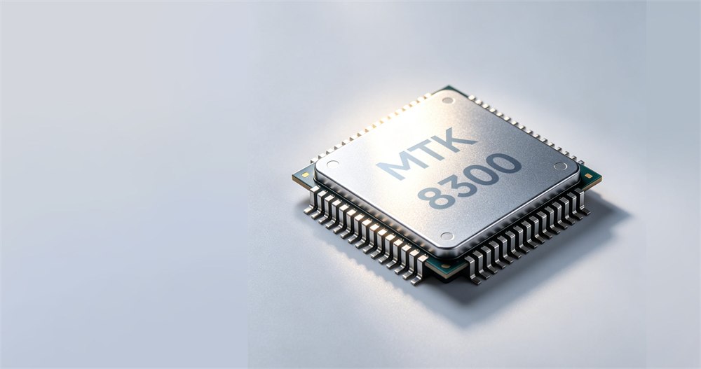 Dimensity 8300 chip graphic for the dual-screen E Ink smartphone