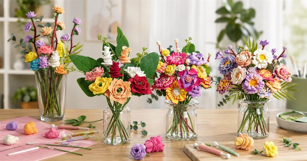 Blooms by Play-Doh handmade flower bouquet