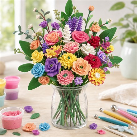 Blooms by Play-Doh flower bouquet tile image