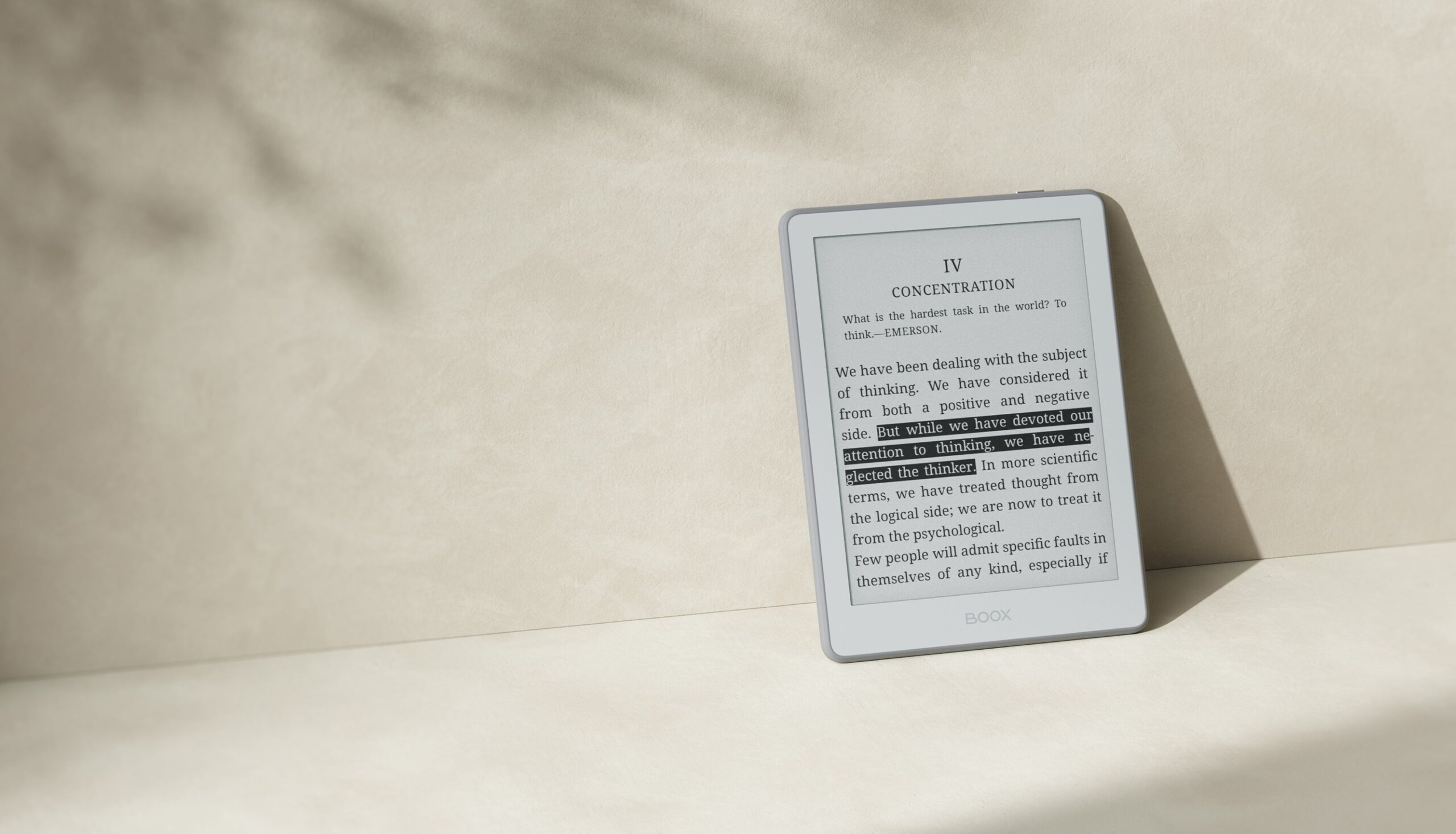 BOOX Go 6 Gen II e-reader standing on a desk