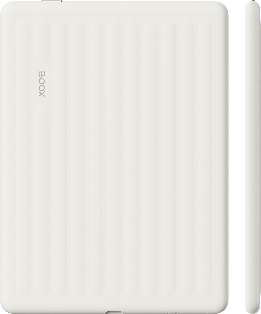 White BOOX Go 6 Gen II ribbed back with side profile
