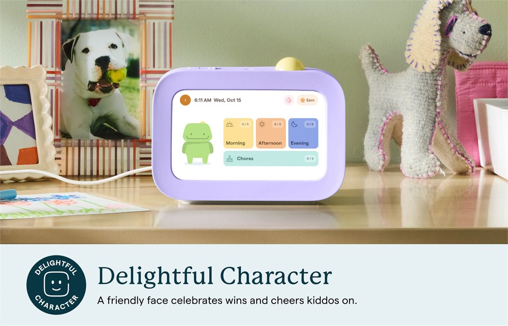 Skylight Buddy with a cheerful character assistant on screen
