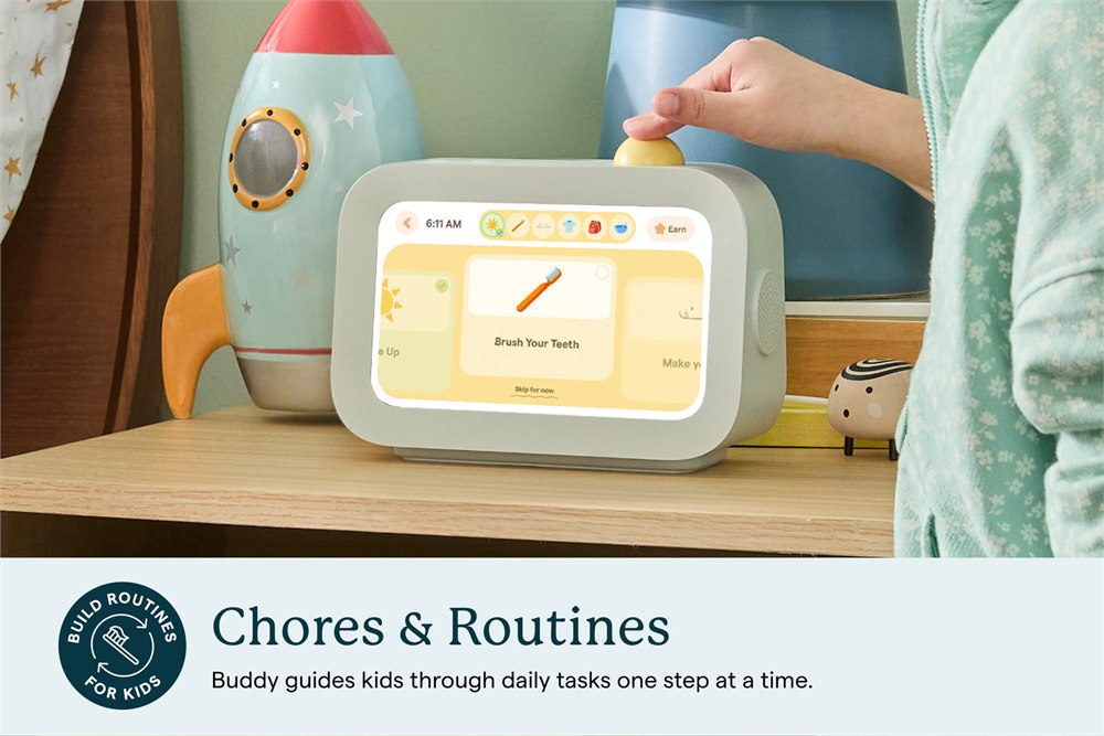 Skylight Buddy showing chores and routines for kids