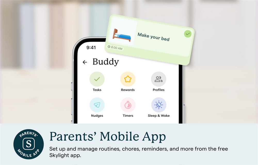 Skylight parent app used to manage Buddy routines