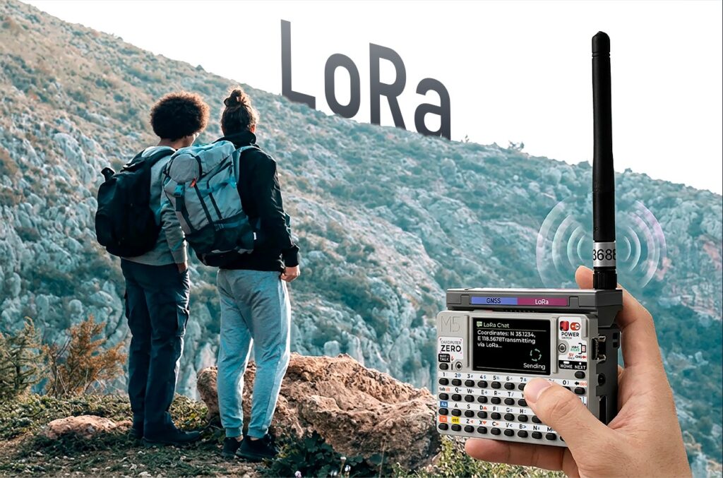 CardputerZero shown with LoRa expansion module support