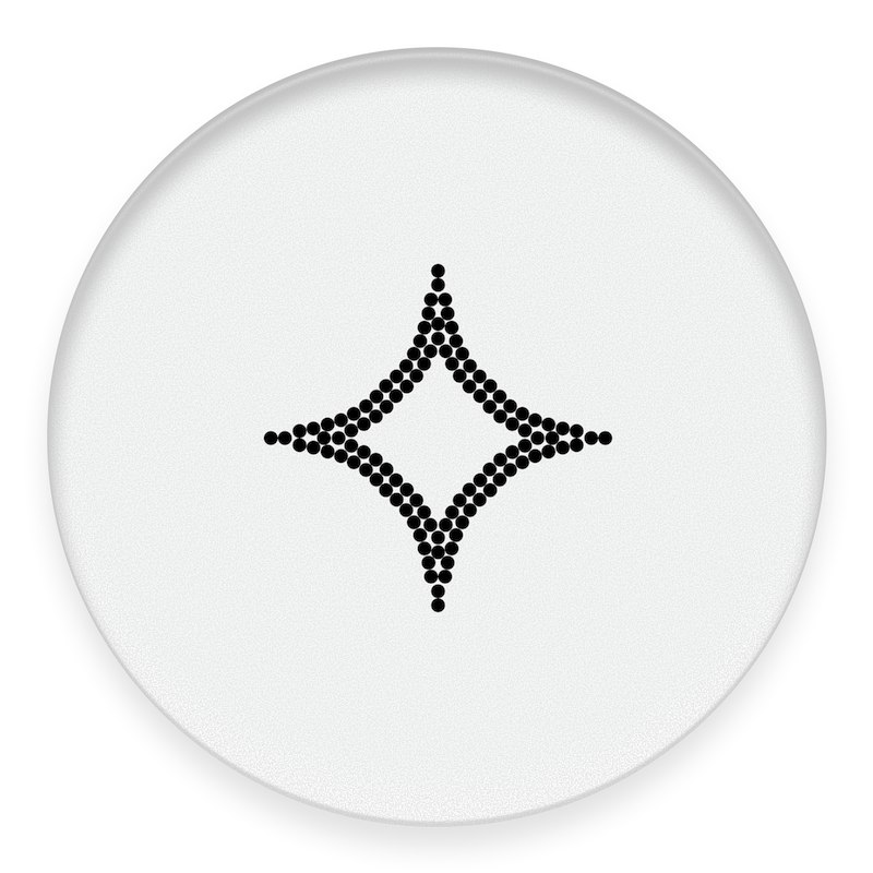 A circular black dotted sparkle design from the CipherX tattoo catalogue