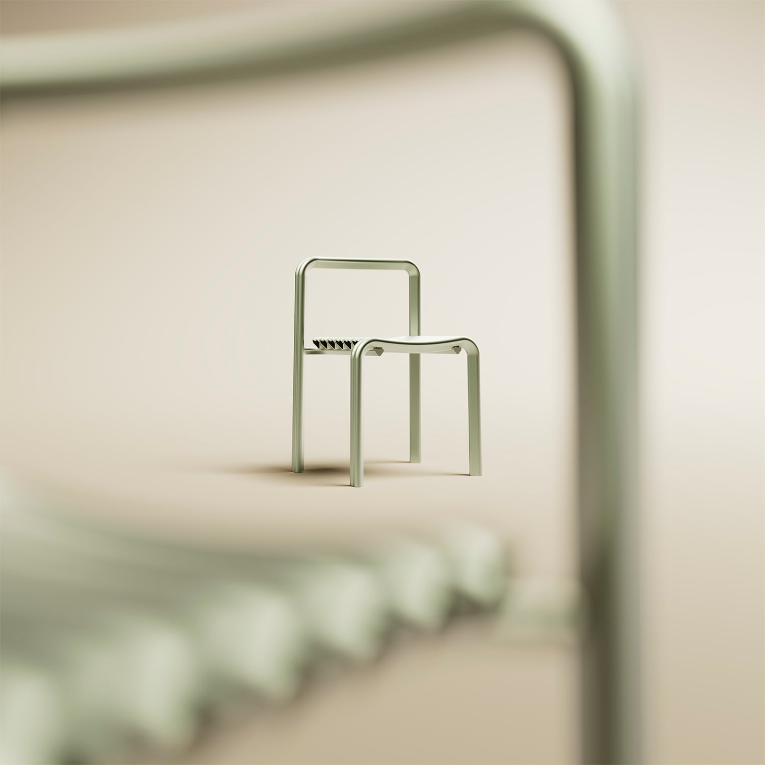 Muuto Close to Heart limited edition aluminum chair on a white studio background