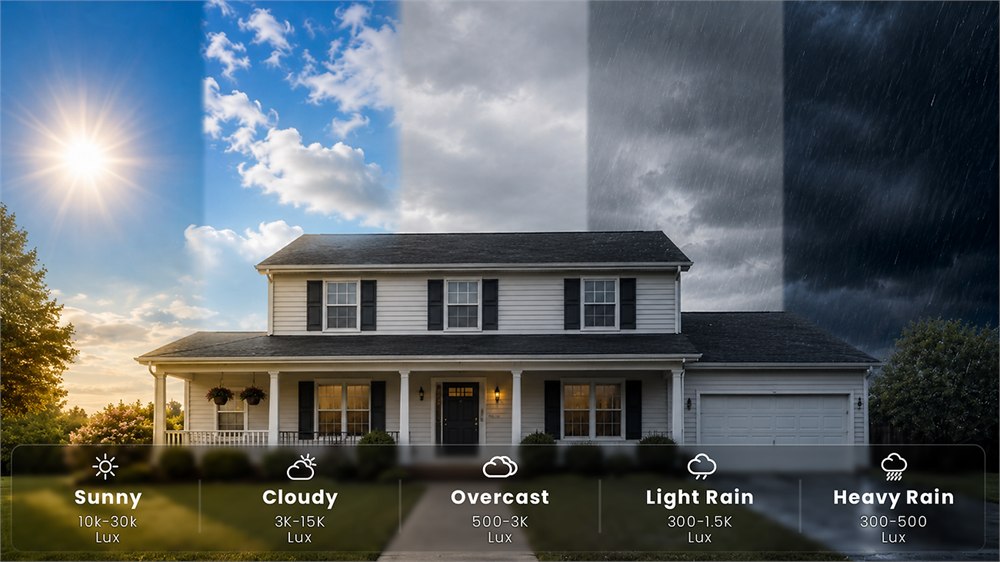 DESLOC V150 Plus low-light charging weather conditions graphic