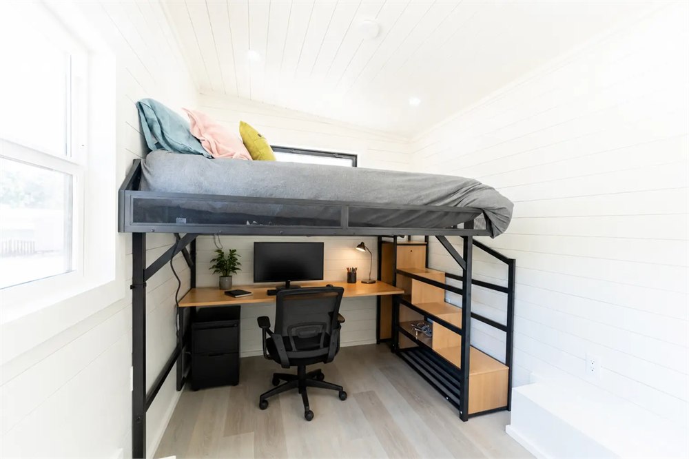 The compact bathroom inside the Fairfax 20 tiny home