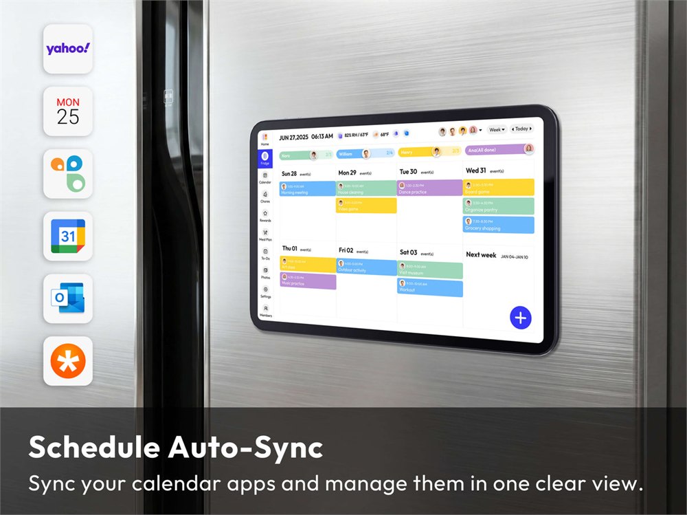 Everblog FridgeCal calendar interface for family schedules