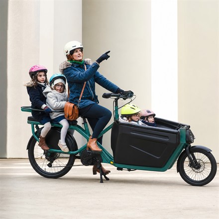 Generated no-text square image of the Galian Le Formidable cargotail e-bike