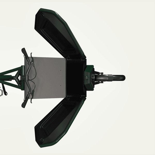 Top view of the Galian Le Formidable front cargo box with doors open