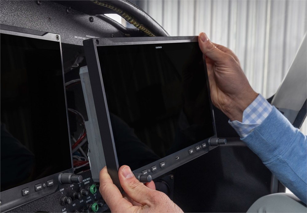 Garmin AXIS display installed in an aircraft panel