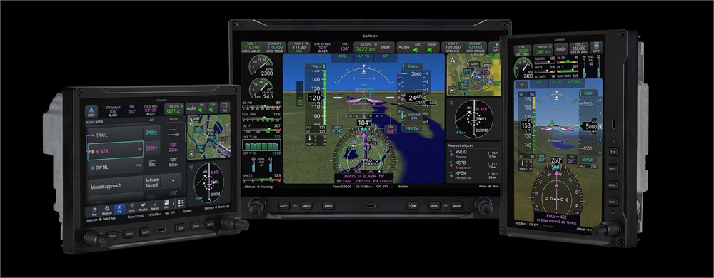 Garmin AXIS flight display lineup in landscape and portrait sizes