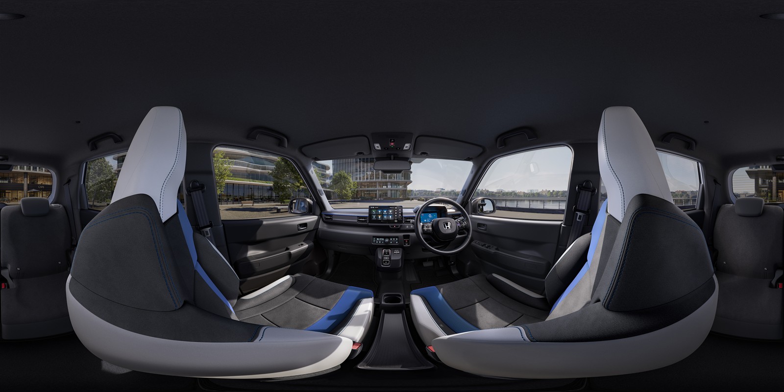 Honda Super-N four-seat cabin with compact city car interior